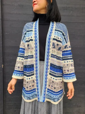 221606 Stripe Cardigan Nomad Motif