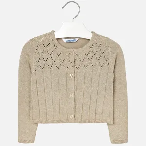 4326V Knit cardigan with openwork