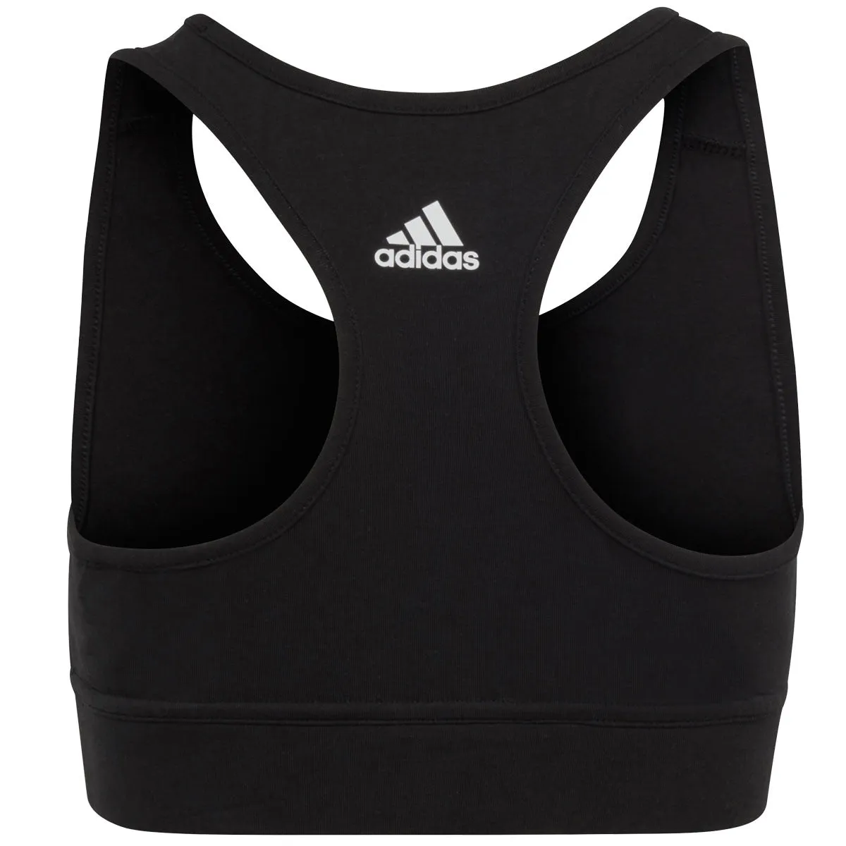 adidas Essentials Linear Logo Cotton Sports Bra - Girls - Black/White