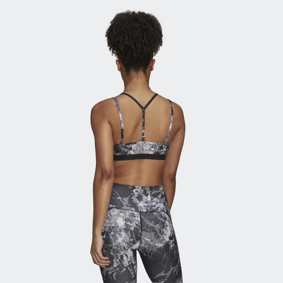 adidas Yoga Essentials Studio Light-Support Allover Print Women's Bra