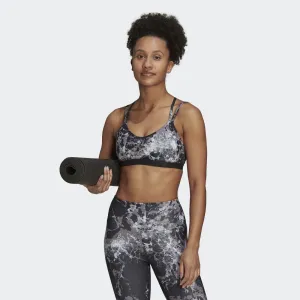 adidas Yoga Essentials Studio Light-Support Allover Print Women's Bra