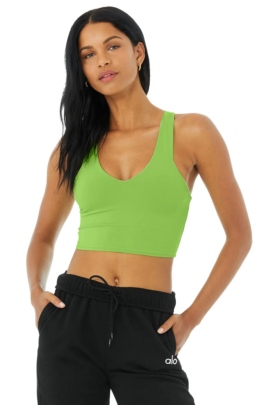 Airbrush Real Bra Tank - Green Apple