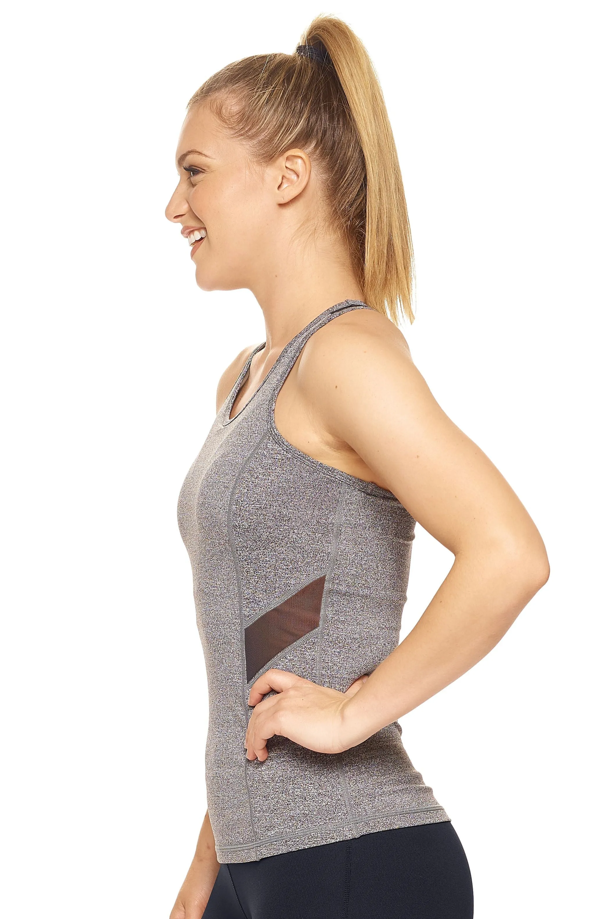 Airstretch Mesh Panel Racerback Tank