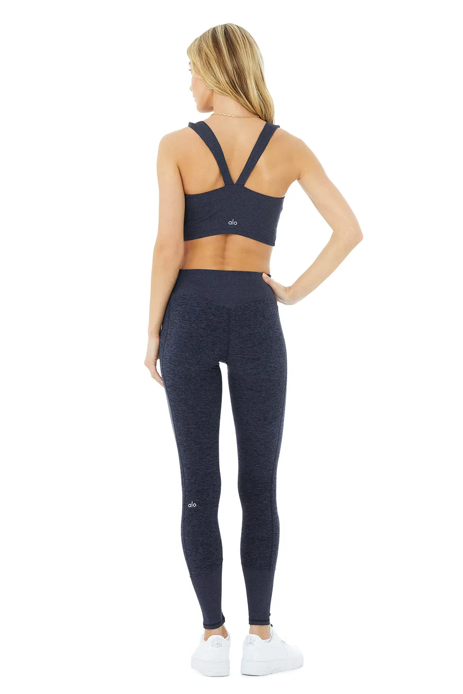 Alosoft Ribbed Chic Bra Tank & High-Waist Alosoft Lounge Legging Set