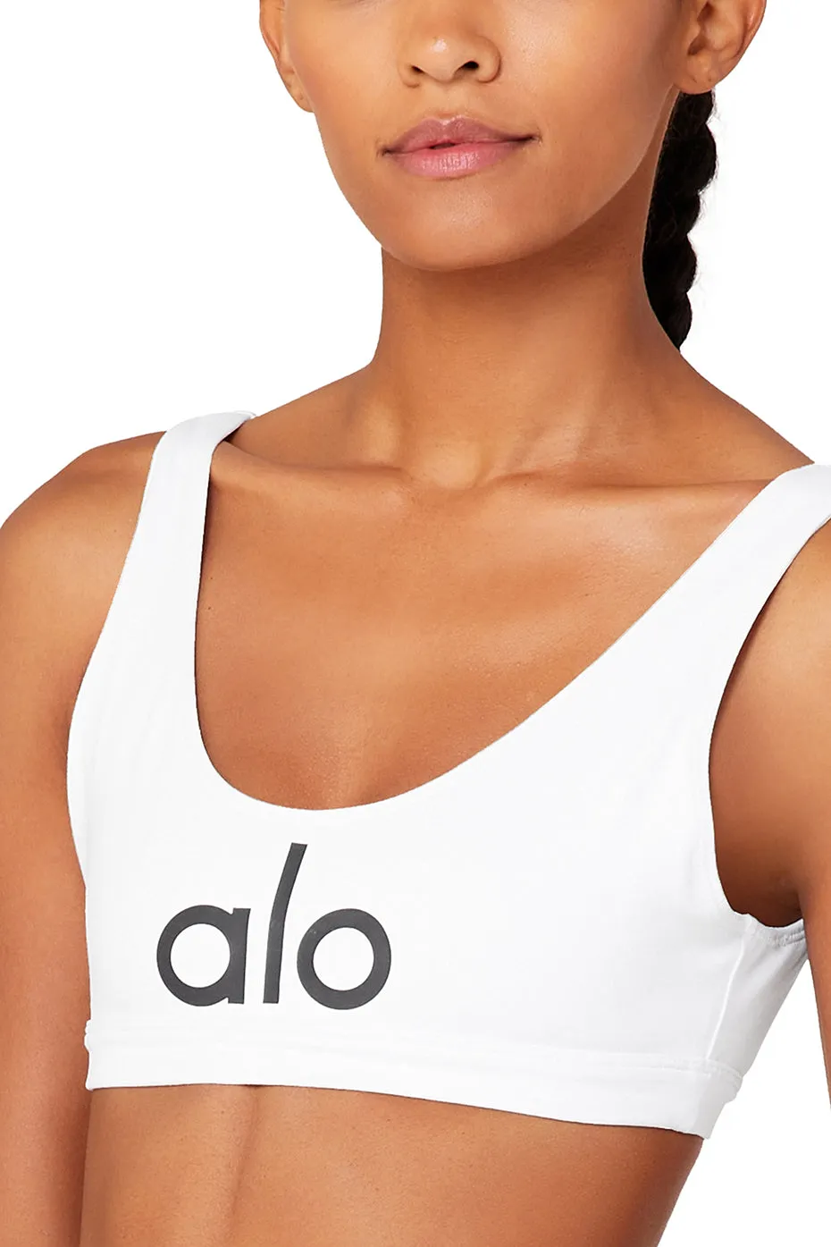 Ambient Logo Bra - White/Alo/Black