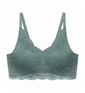 AQUA JADE NON-WIRED PUSH UP DEEP V BRA