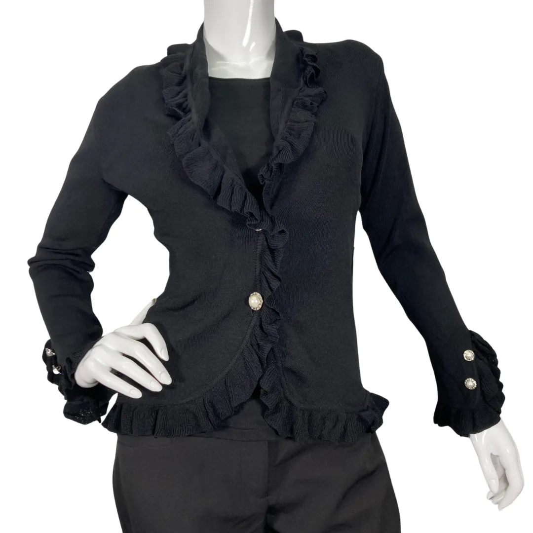 BCBG Maxazria Black Cardigan with Trim