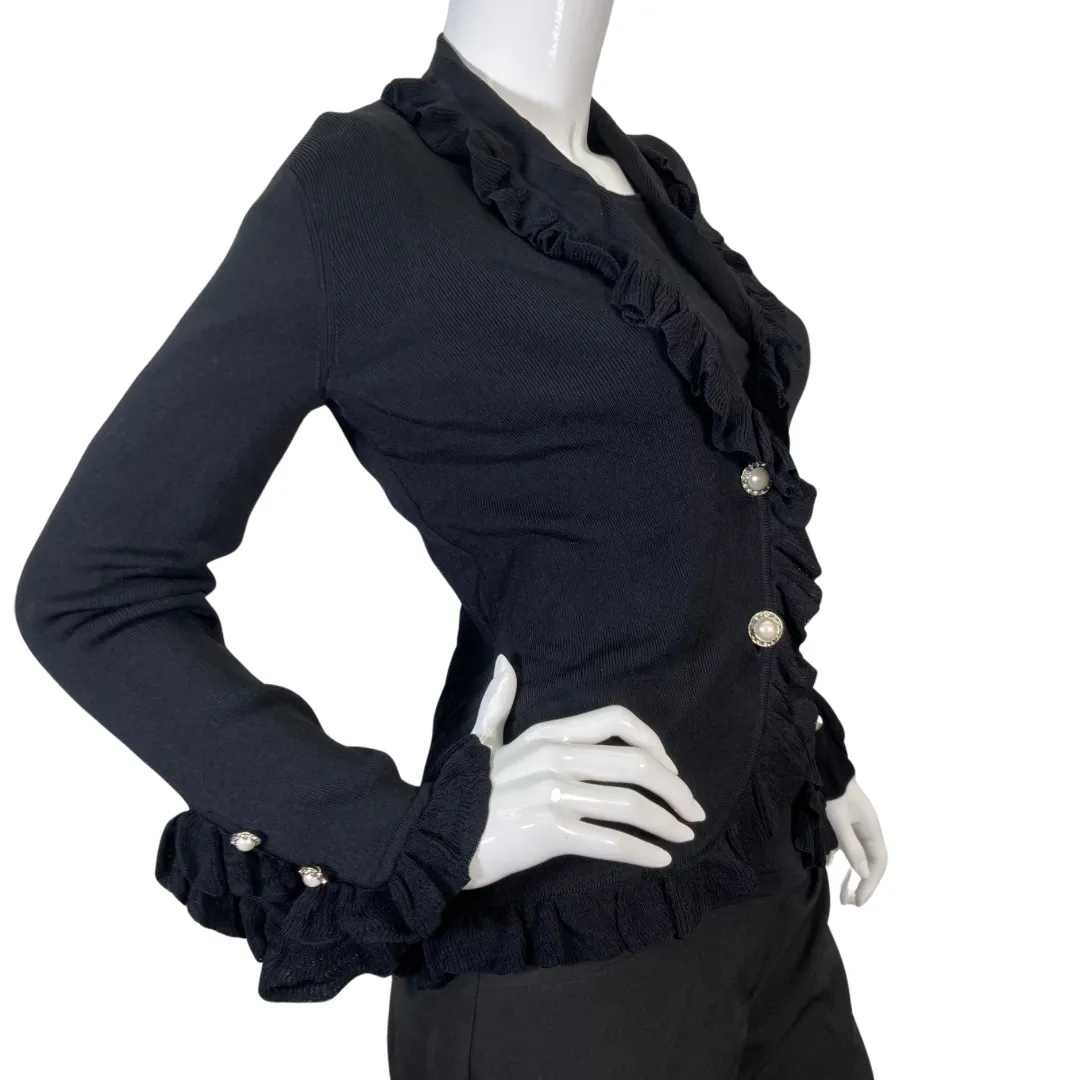 BCBG Maxazria Black Cardigan with Trim