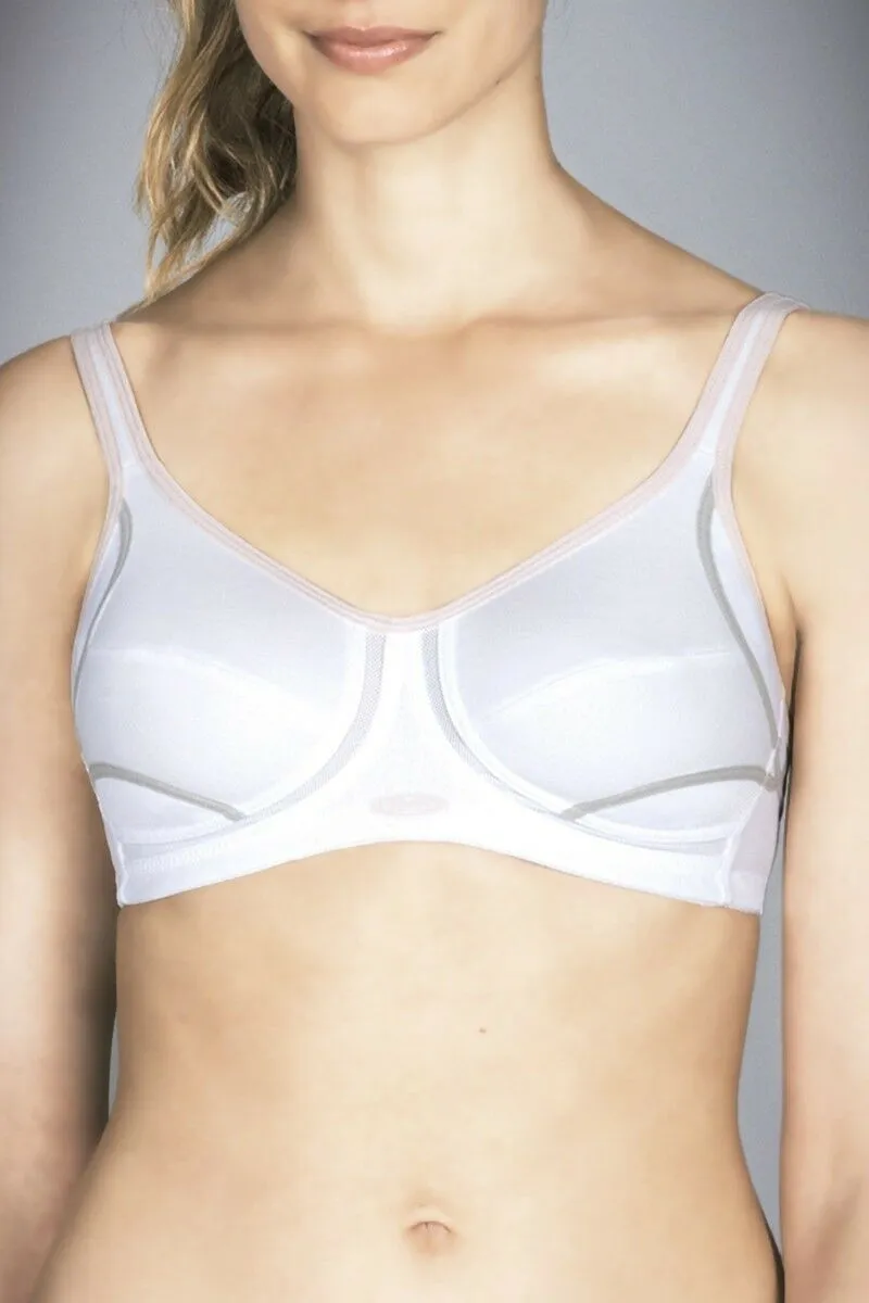 Berlei Electrify Wire Free Wireless No Underwire Sports Bra White Black Gym