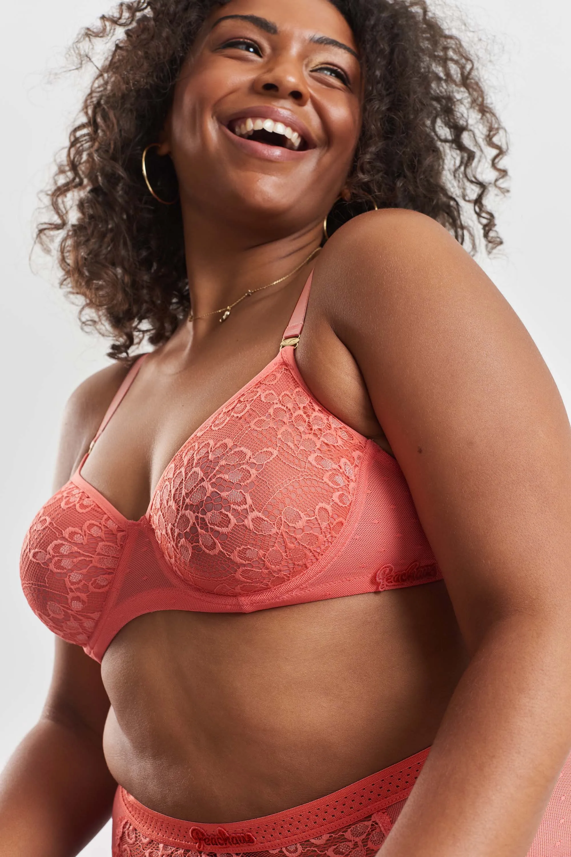 Betula recycled-tulle underwired balconette bra - Canyon Peach