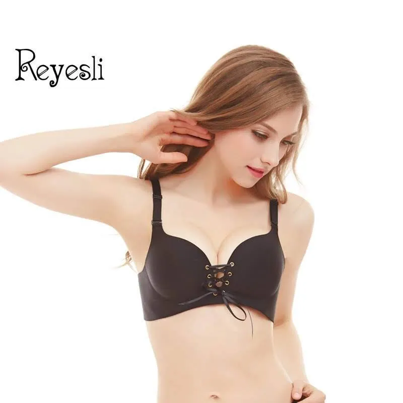 Black Push Up Sexy Figure Maintain Bra - Wide Strip - Double Padded Bra