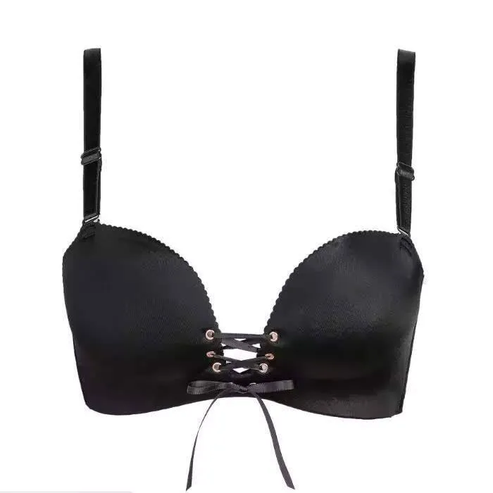 Black Push Up Sexy Figure Maintain Bra - Wide Strip - Double Padded Bra