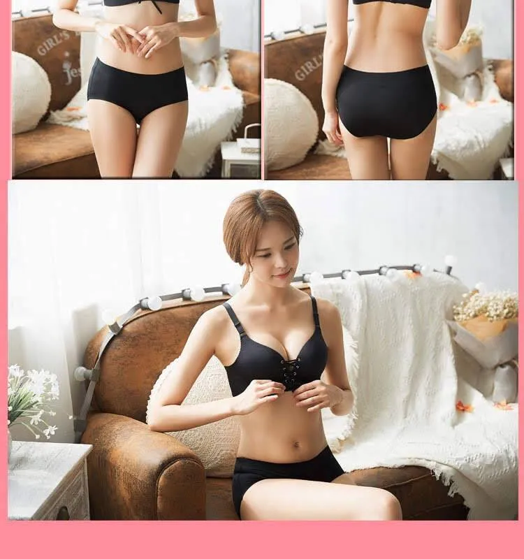 Black Push Up Sexy Figure Maintain Bra - Wide Strip - Double Padded Bra