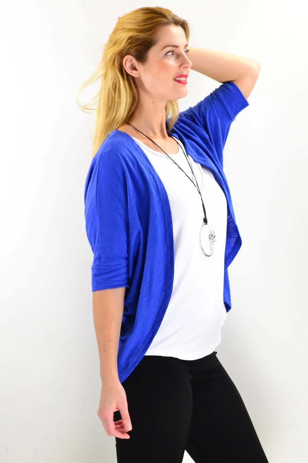 Blue Mini Shrug Cardigan