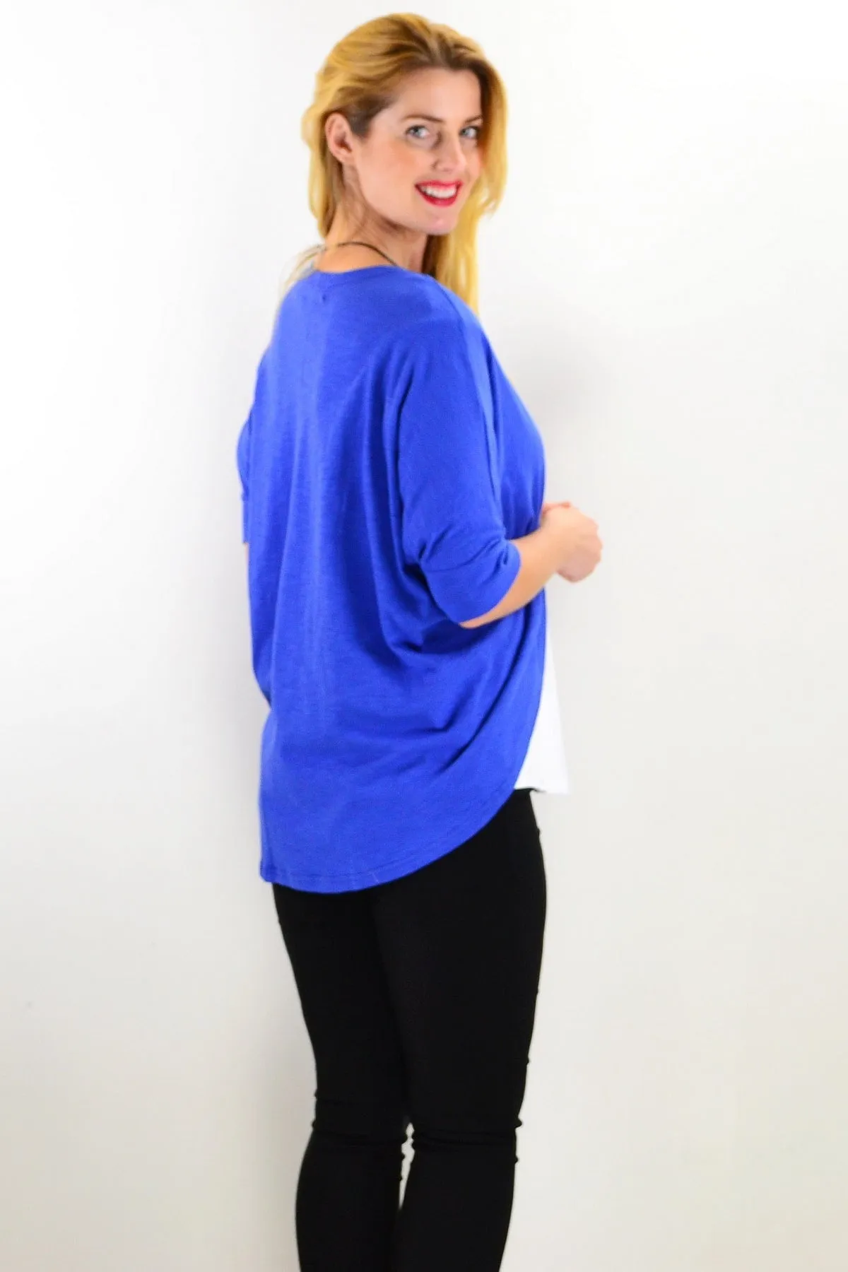 Blue Mini Shrug Cardigan