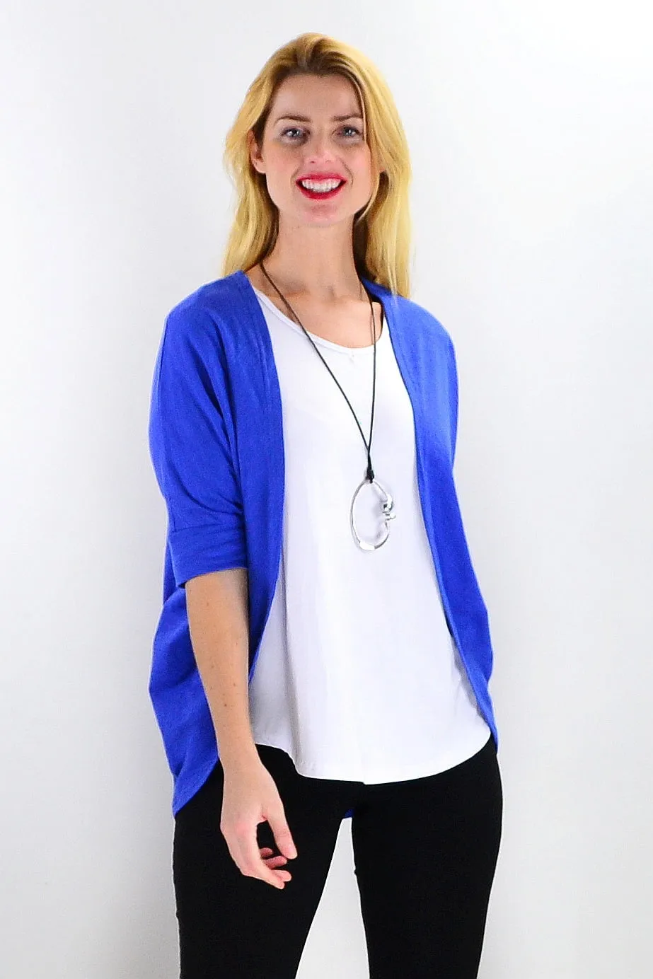 Blue Mini Shrug Cardigan