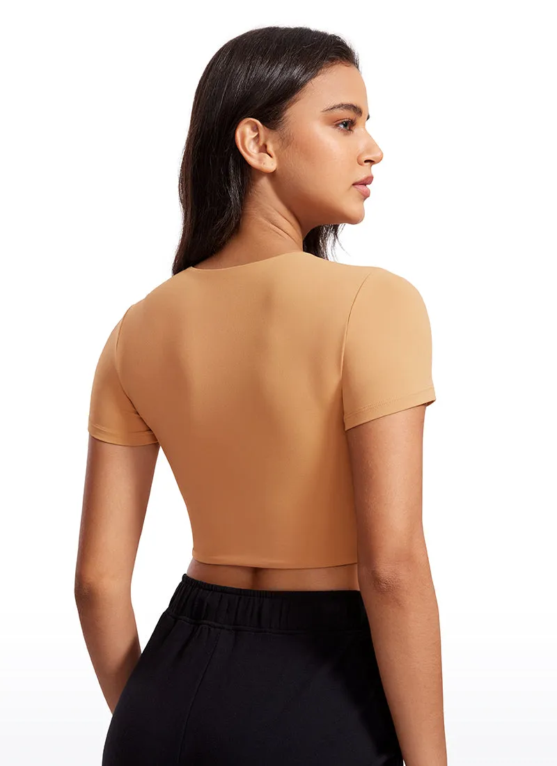 Butterluxe Double Lined Cropped Short Sleeves