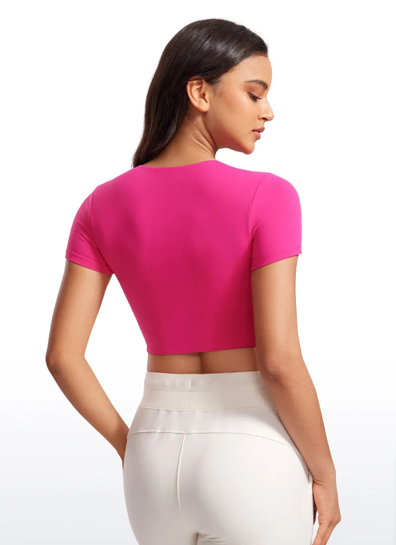 Butterluxe Double Lined Cropped Short Sleeves