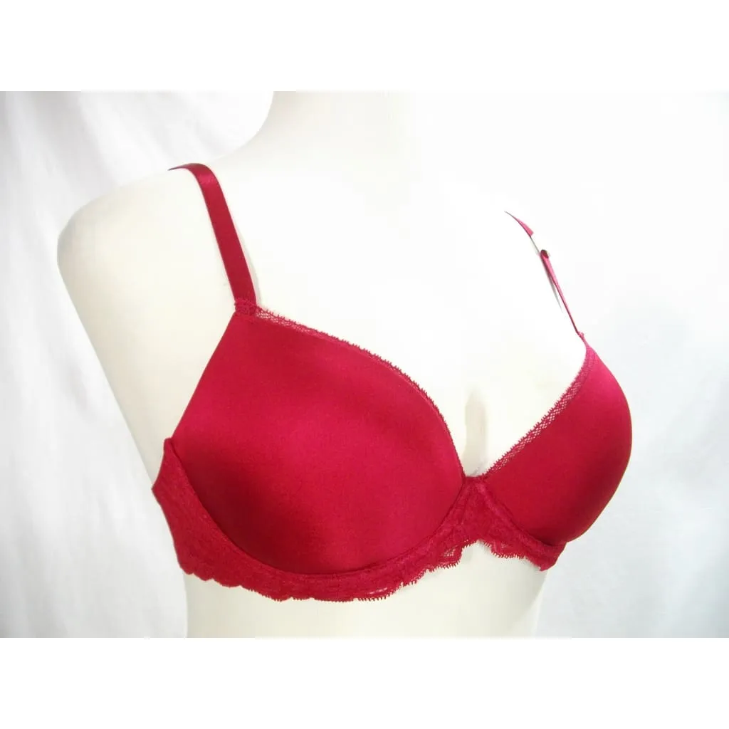 Calvin Klein QF1444 Customized Lift Push Up Underwire Bra 36D Cranberry NWT