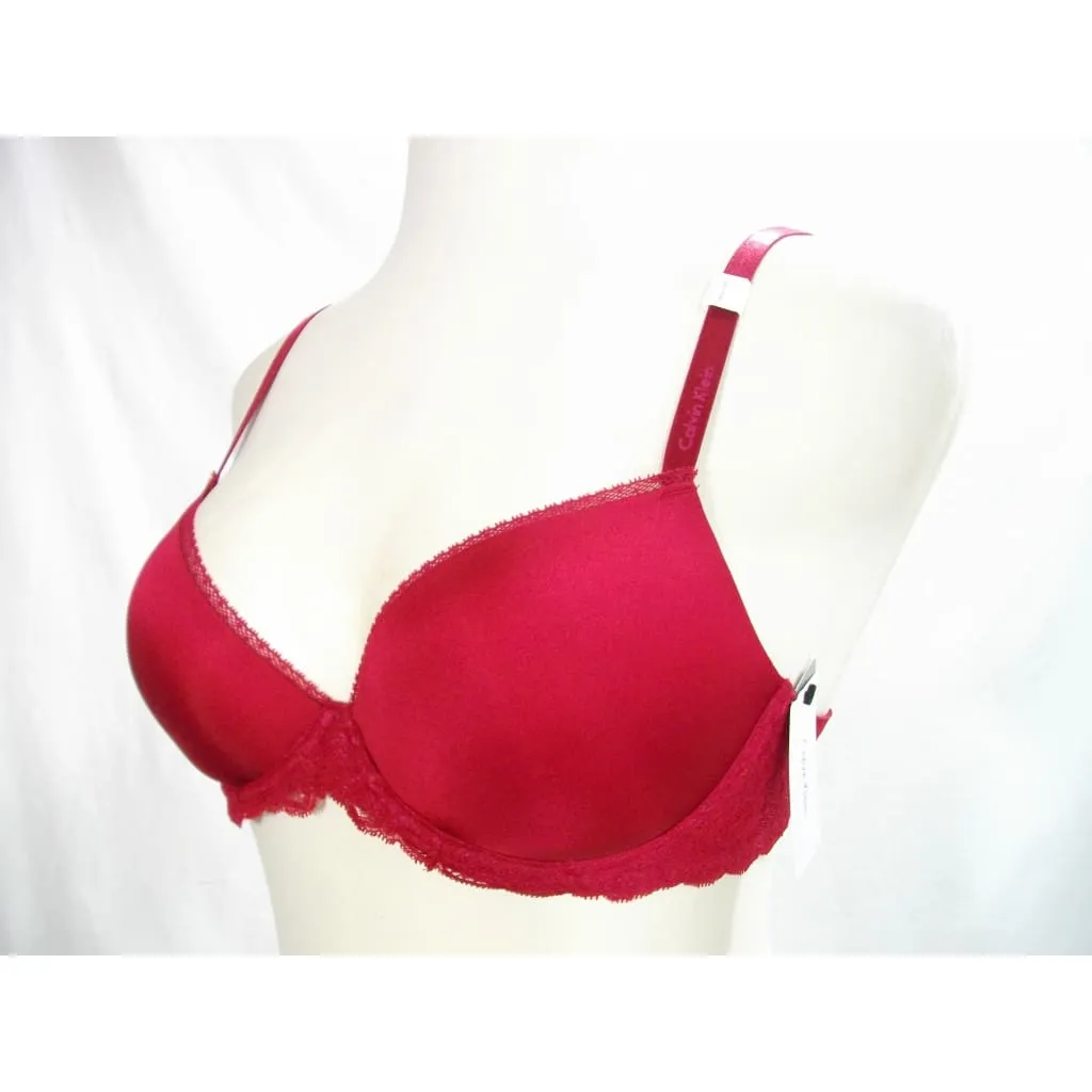 Calvin Klein QF1444 Customized Lift Push Up Underwire Bra 36D Cranberry NWT