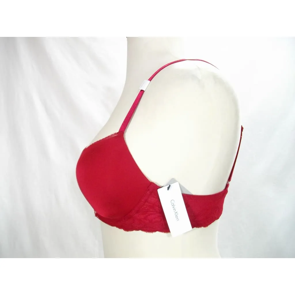 Calvin Klein QF1444 Customized Lift Push Up Underwire Bra 36D Cranberry NWT