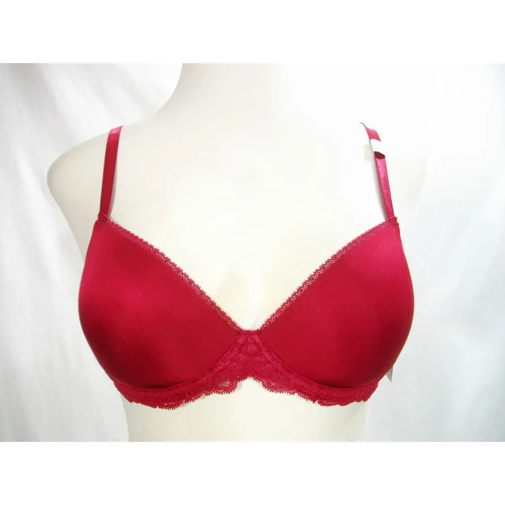 Calvin Klein QF1444 Customized Lift Push Up Underwire Bra 36D Cranberry NWT