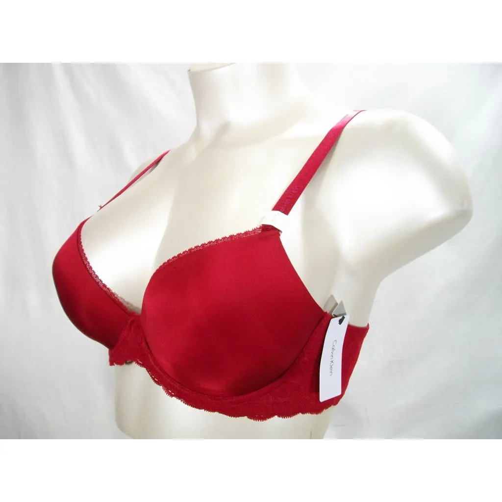 Calvin Klein QF1444 Customized Lift Push Up Underwire Bra 38D Cranberry NWT