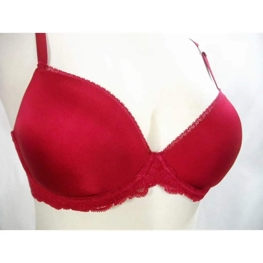 Calvin Klein QF1444 Customized Lift Push Up Underwire Bra 38D Cranberry NWT