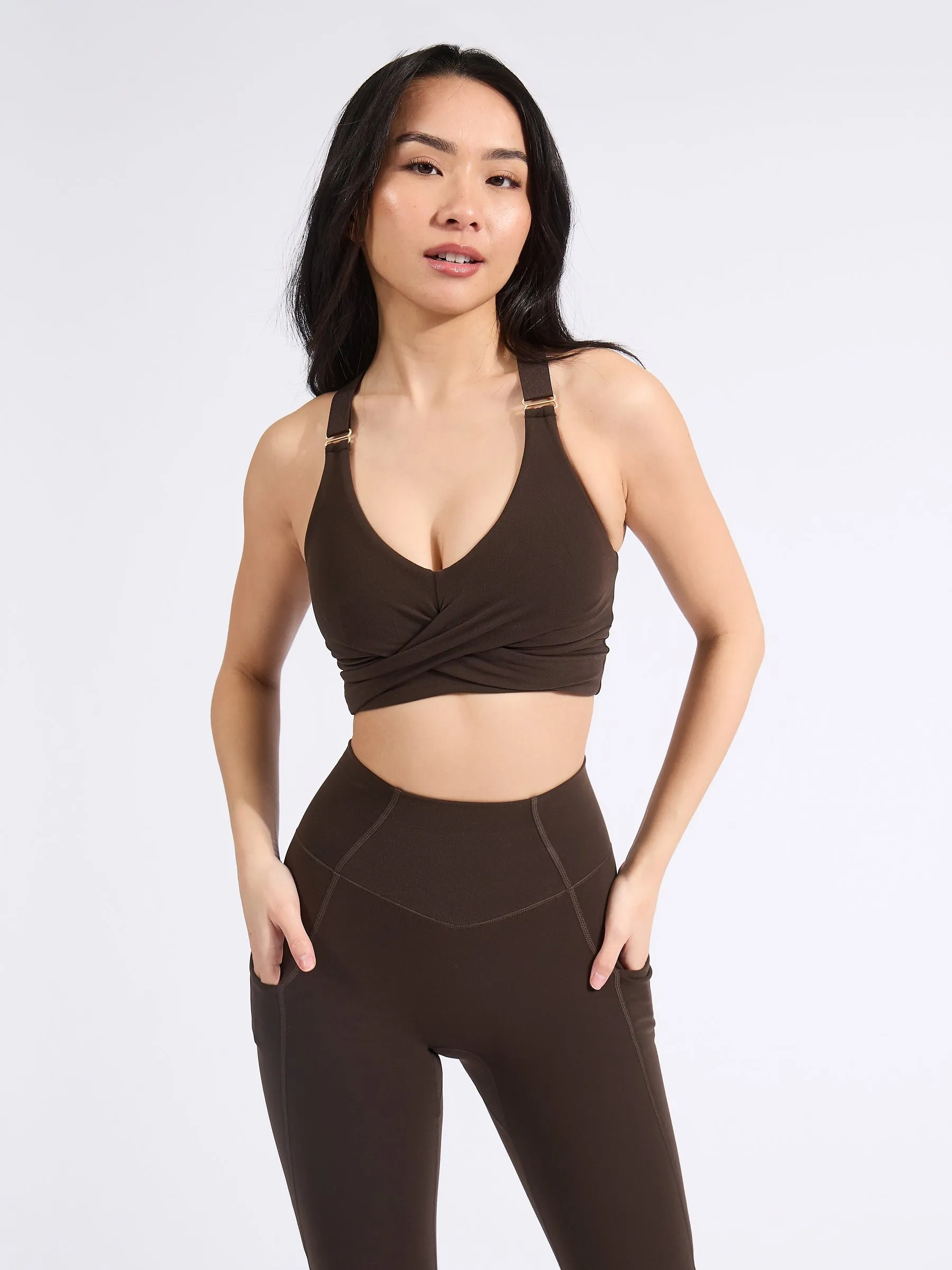 Candy Wrap Sports Bra - Cold Brew