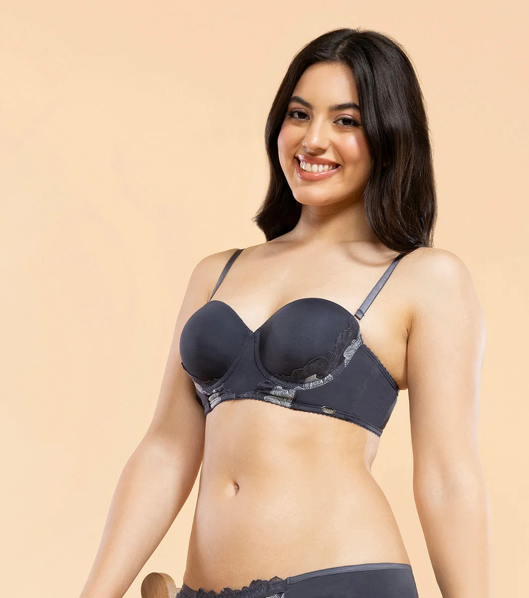 Enamor F143 Luxe Multiway Lace Balconette Bra - Padded, Wired, Medium Coverage