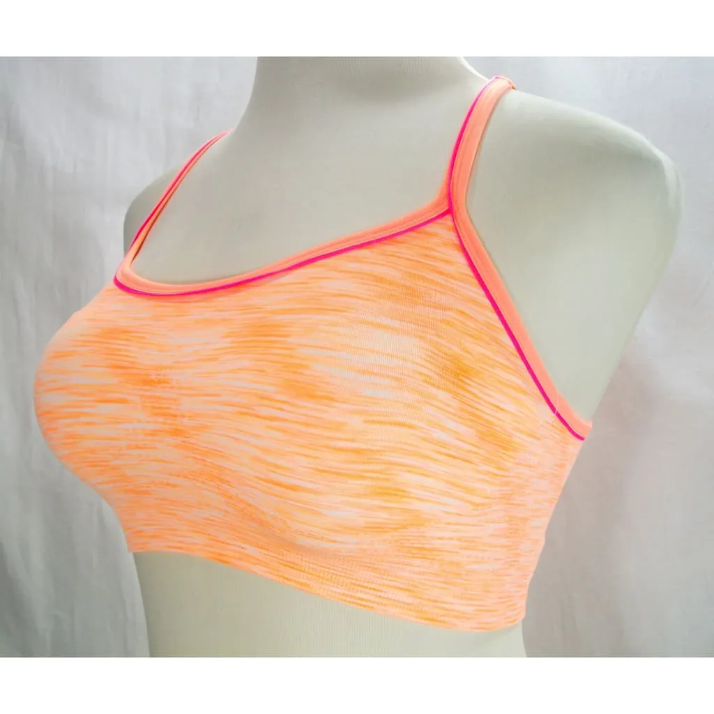 Everlast Wire Free Padded Racerback Sports Bra SMALL Bahama Sun Space Dyed