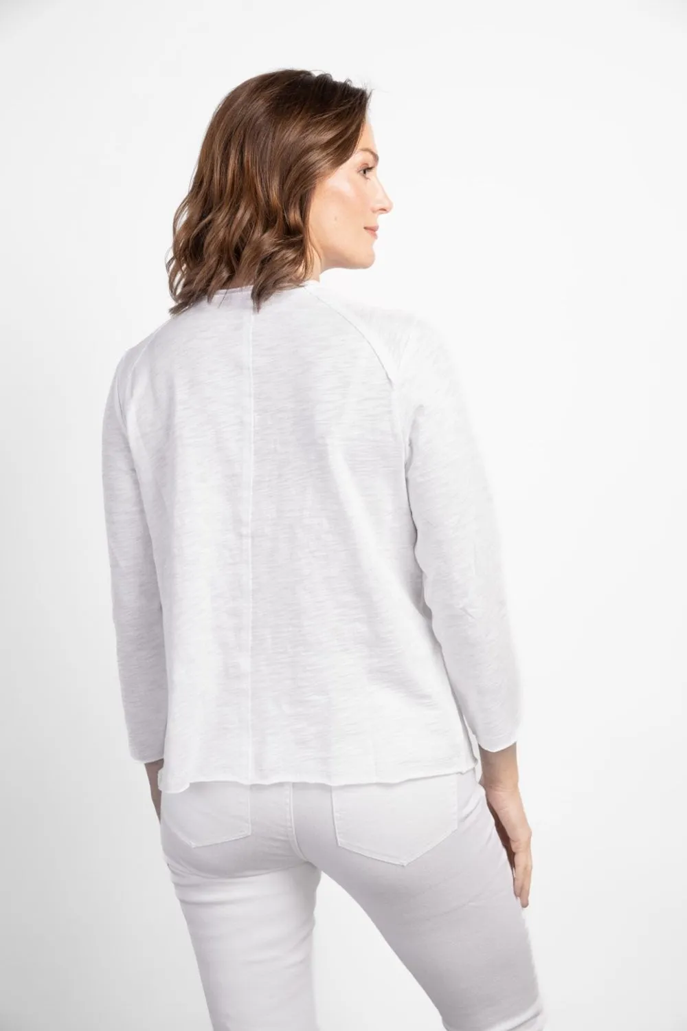 Habitat, 27545 Rolled Edge Cardigan, White