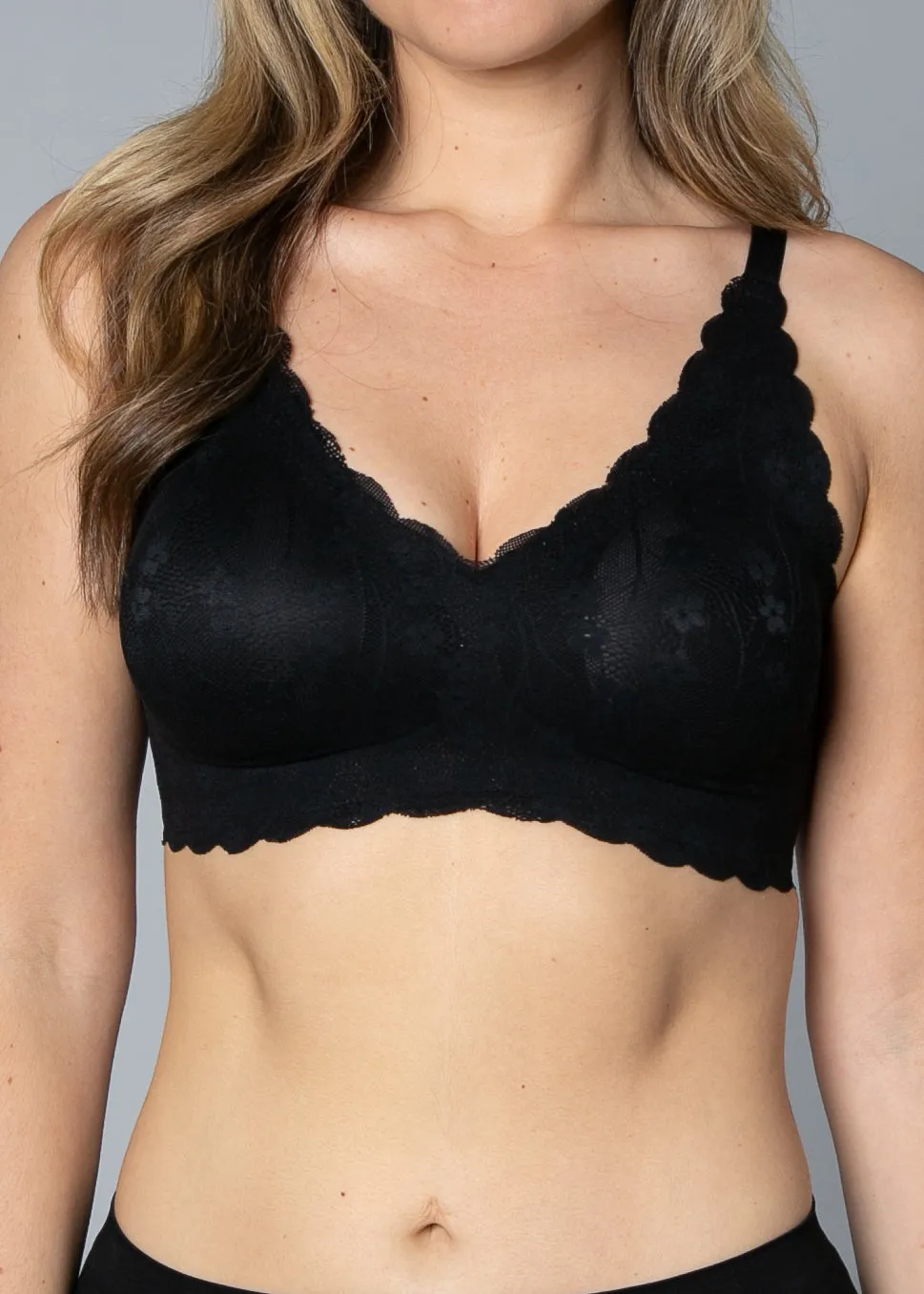 Invisible Edge Shear Sculpt with Lace Overlay Bra