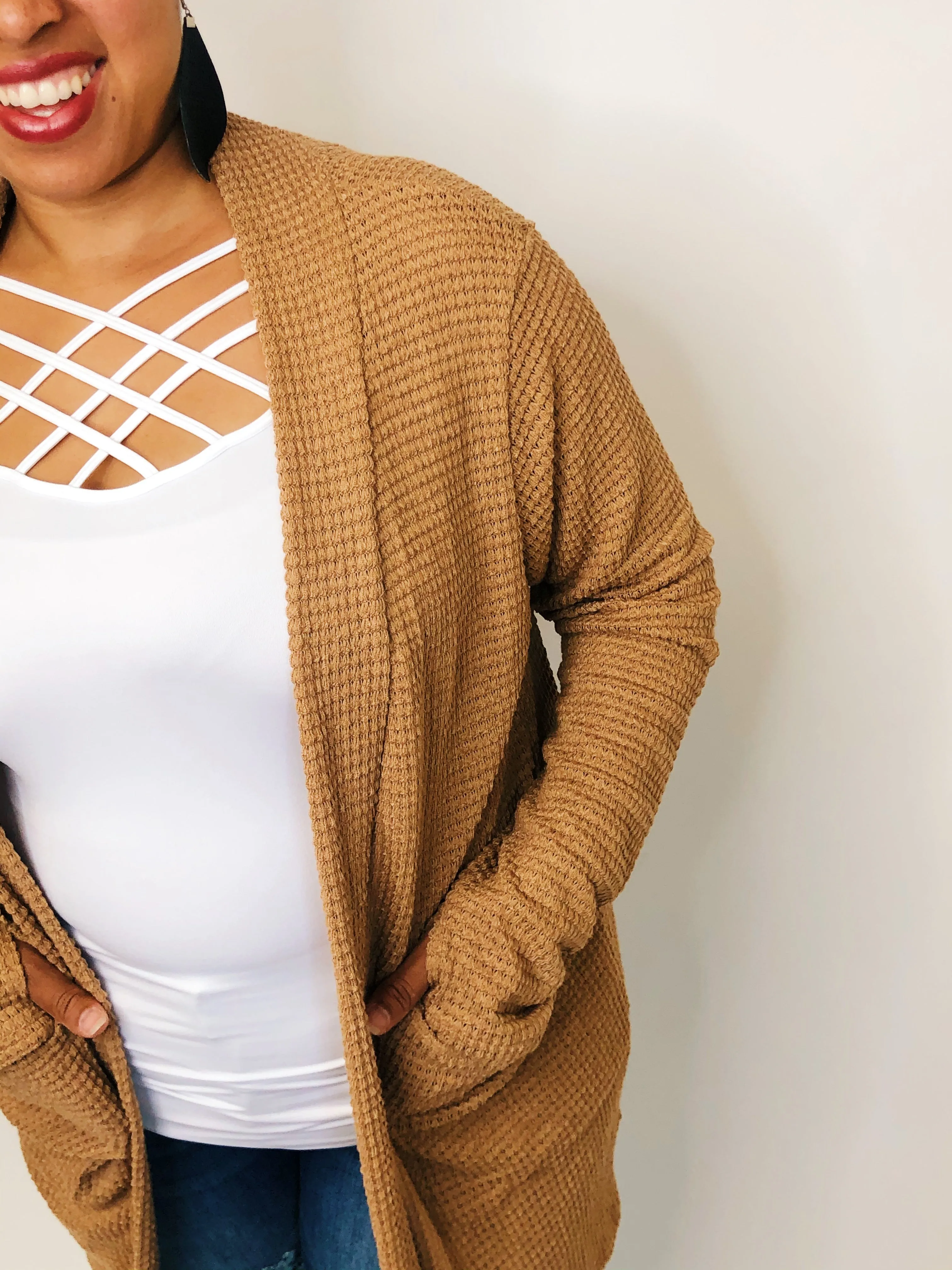 #K318 Let's Grab A Latte Knit Cardigan