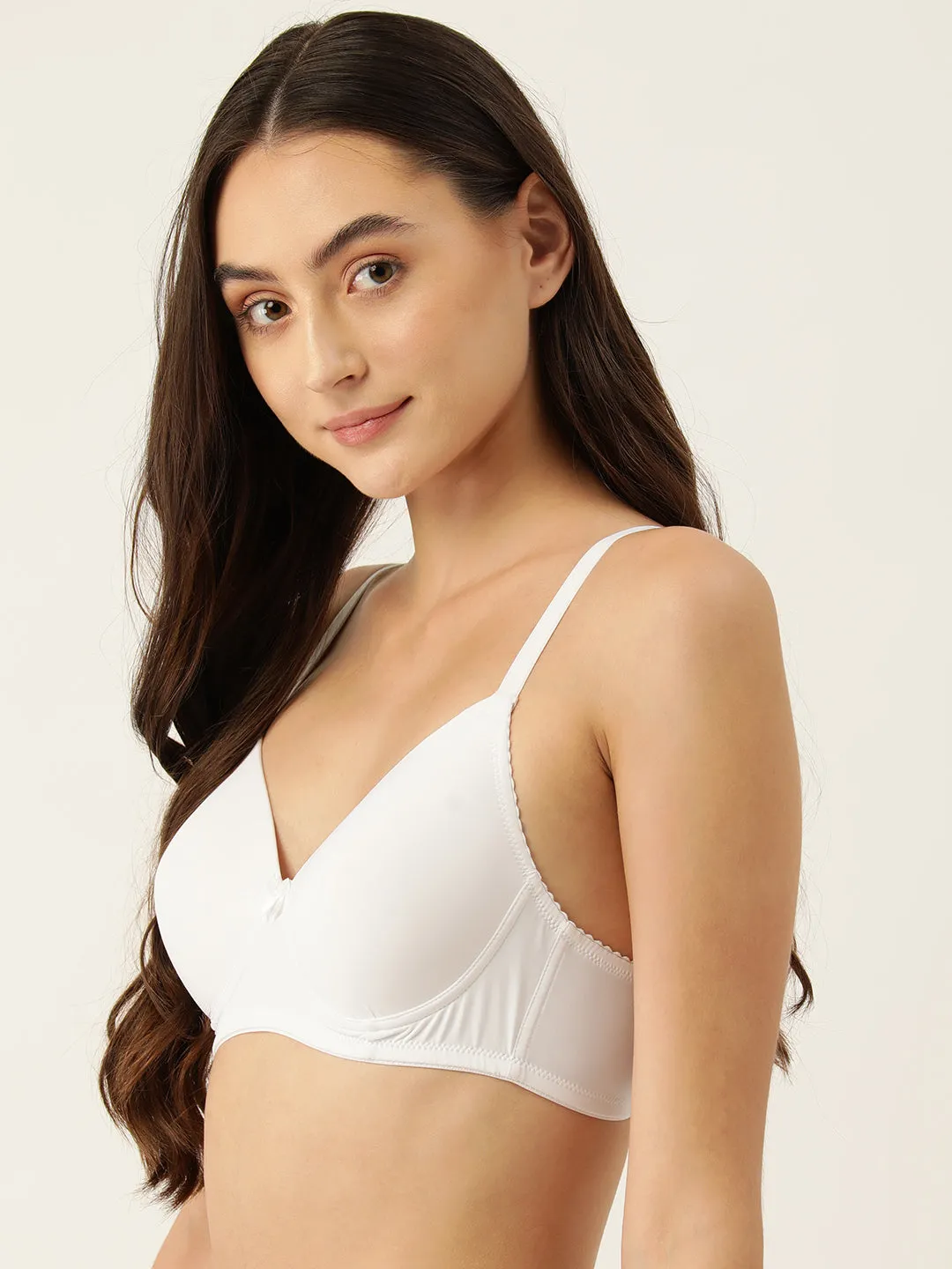 Leading Lady Women's Pack of 2 Solid & Printed T-Shirt Bra with Full Coverage and Non Wire [ BRA-4008-4056-2 ]