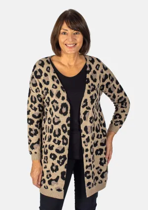 Leopard Knit Cardigan