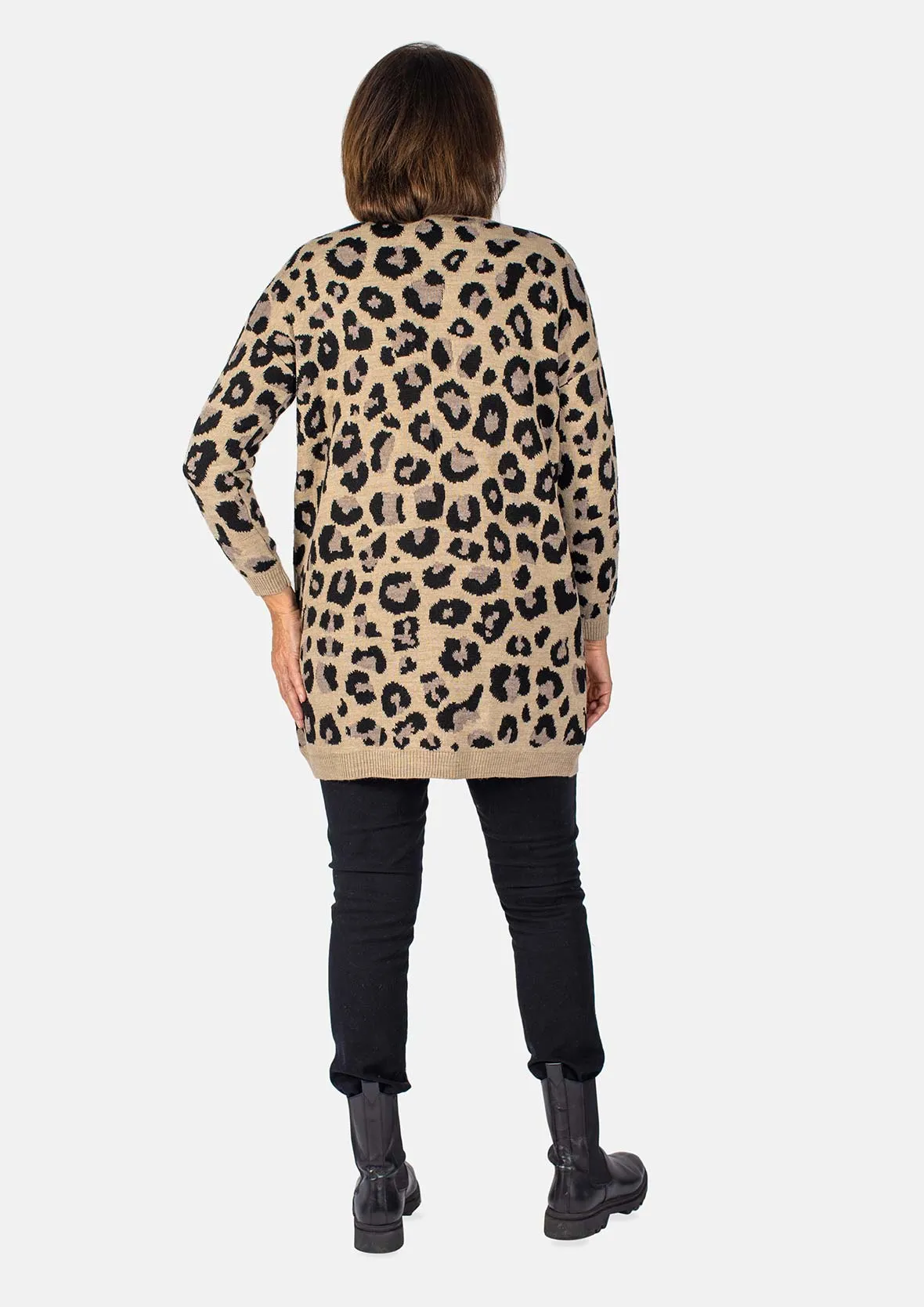 Leopard Knit Cardigan