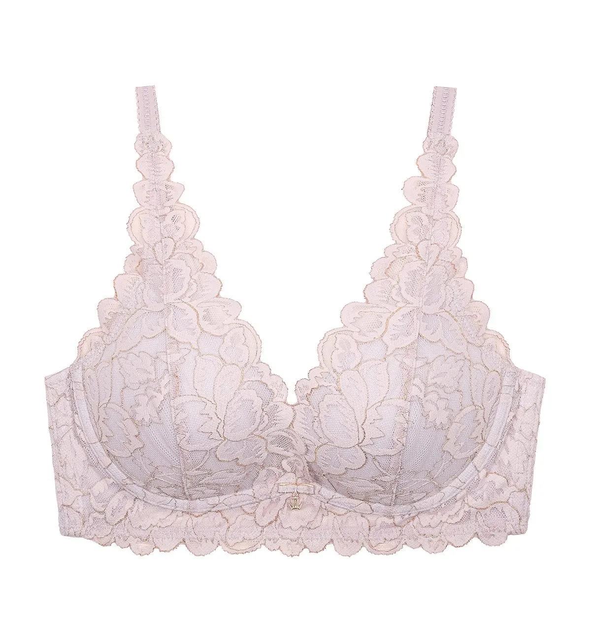 LUXE LACE NON-WIRED PUSH UP DEEP V BRA