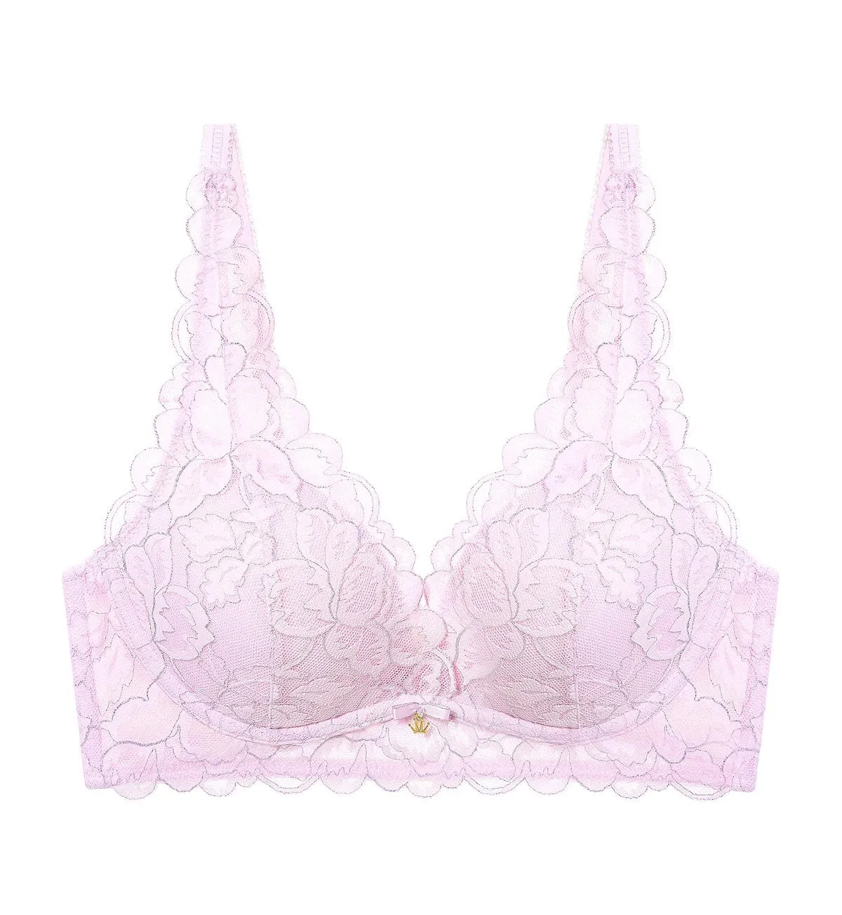 LUXE LACE NON-WIRED PUSH UP DEEP V BRA