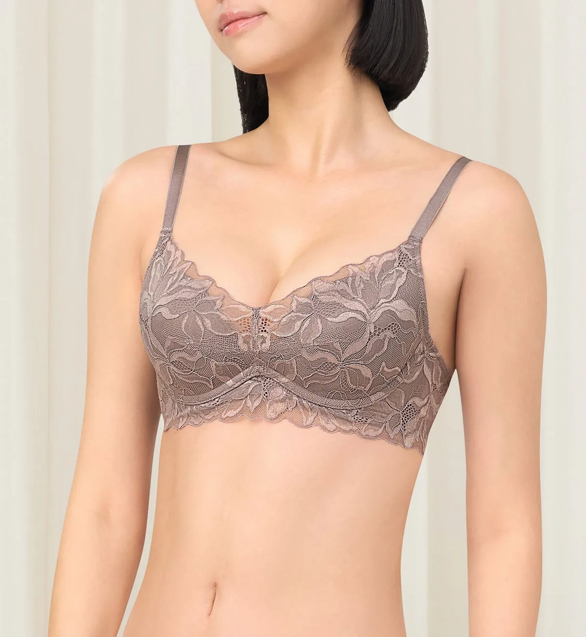 Magnolia Lace Wired Push Up Deep V Bra