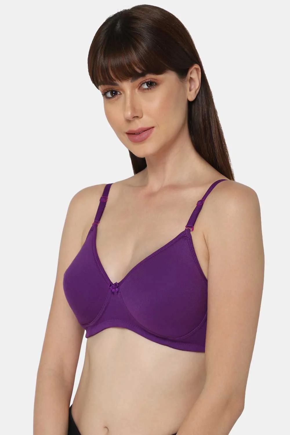 Medium Coverage Intimacy Non-Wired Padded T-Shirt Bra with Inner Seam – EC06