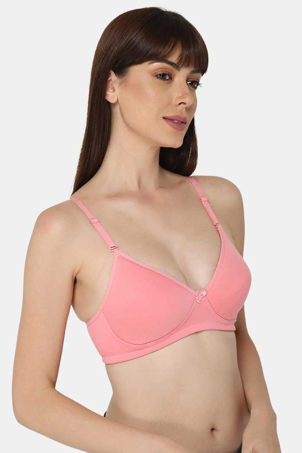 Medium Coverage Intimacy Non-Wired Padded T-Shirt Bra with Inner Seam – EC06