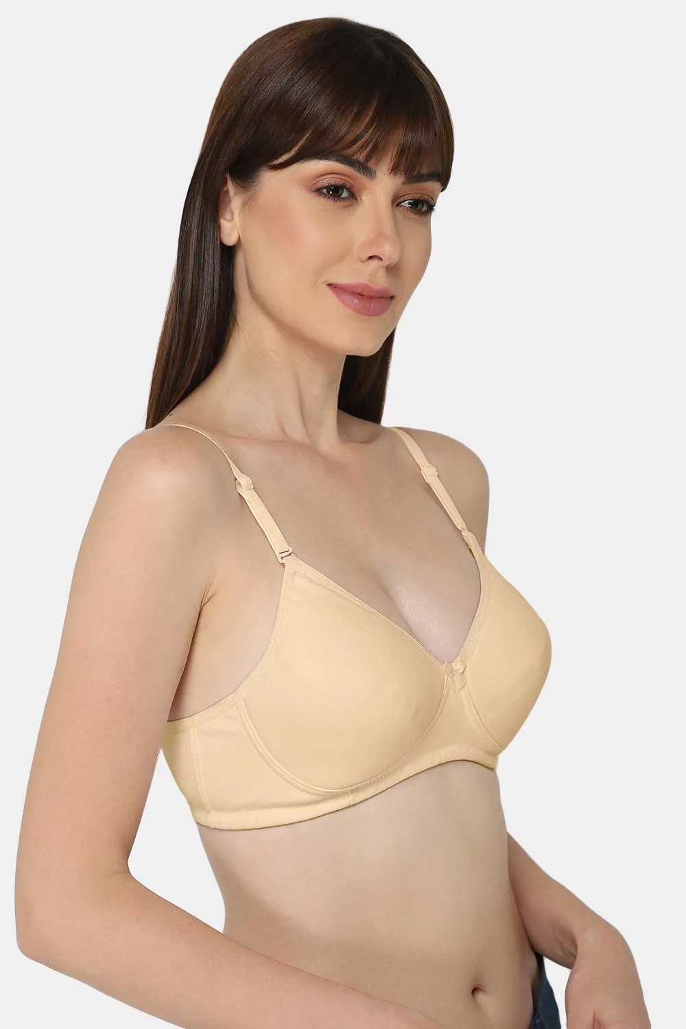 Medium Coverage Intimacy Non-Wired Padded T-Shirt Bra with Inner Seam – EC06