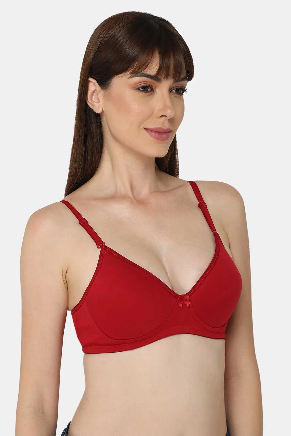 Medium Coverage Intimacy Non-Wired Padded T-Shirt Bra with Inner Seam – EC06