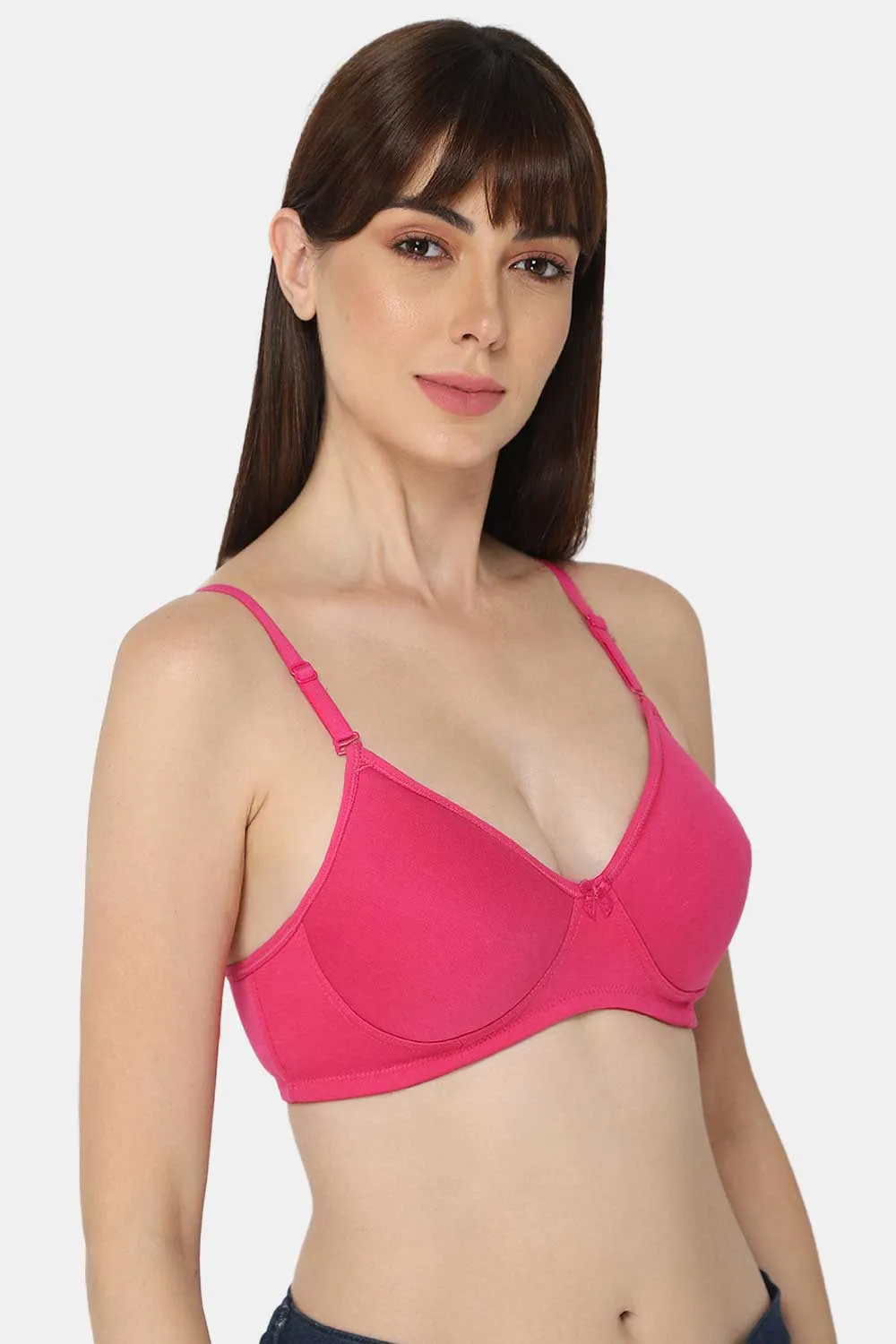 Medium Coverage Intimacy Non-Wired Padded T-Shirt Bra with Inner Seam – EC06