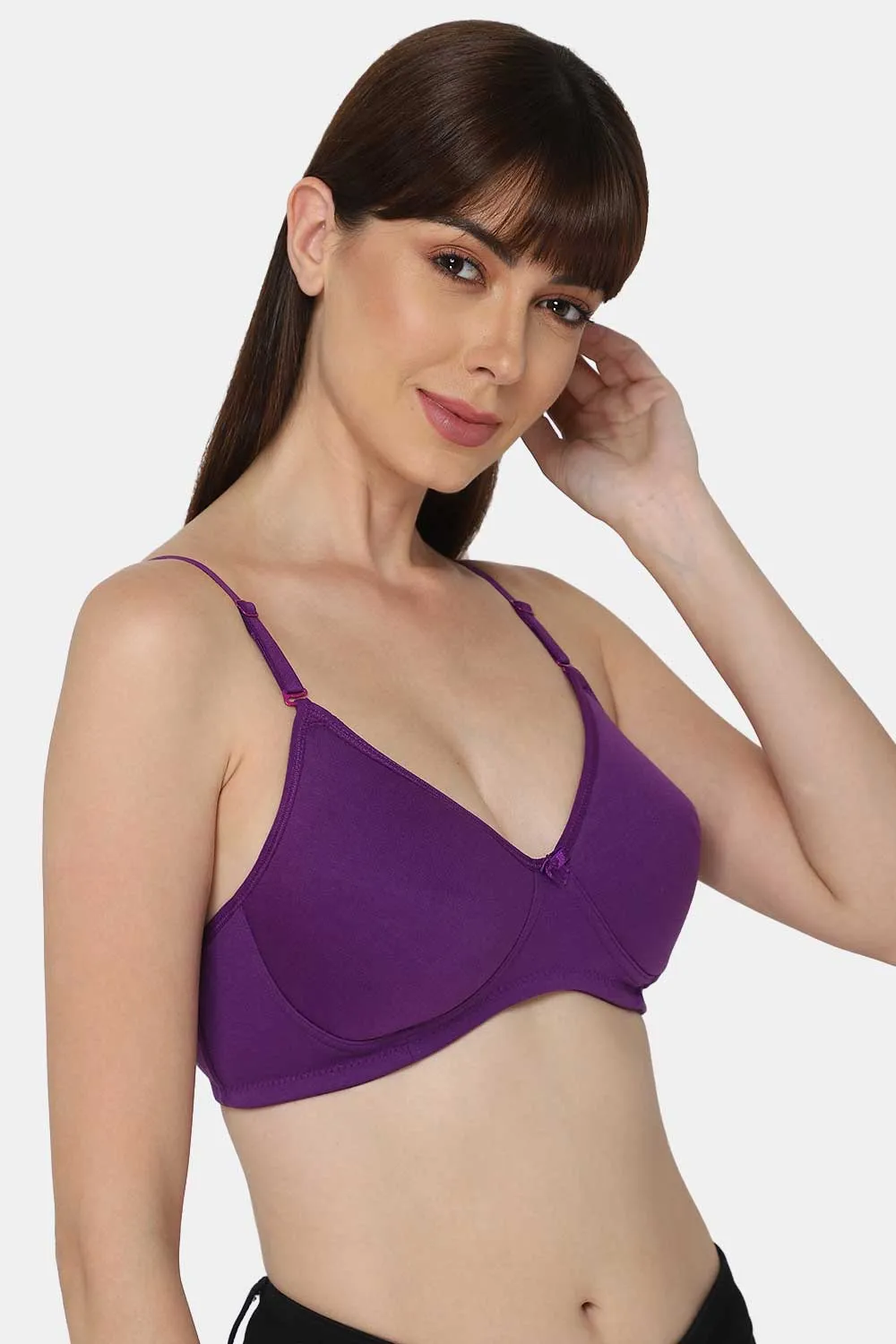 Medium Coverage Intimacy Non-Wired Padded T-Shirt Bra with Inner Seam – EC06