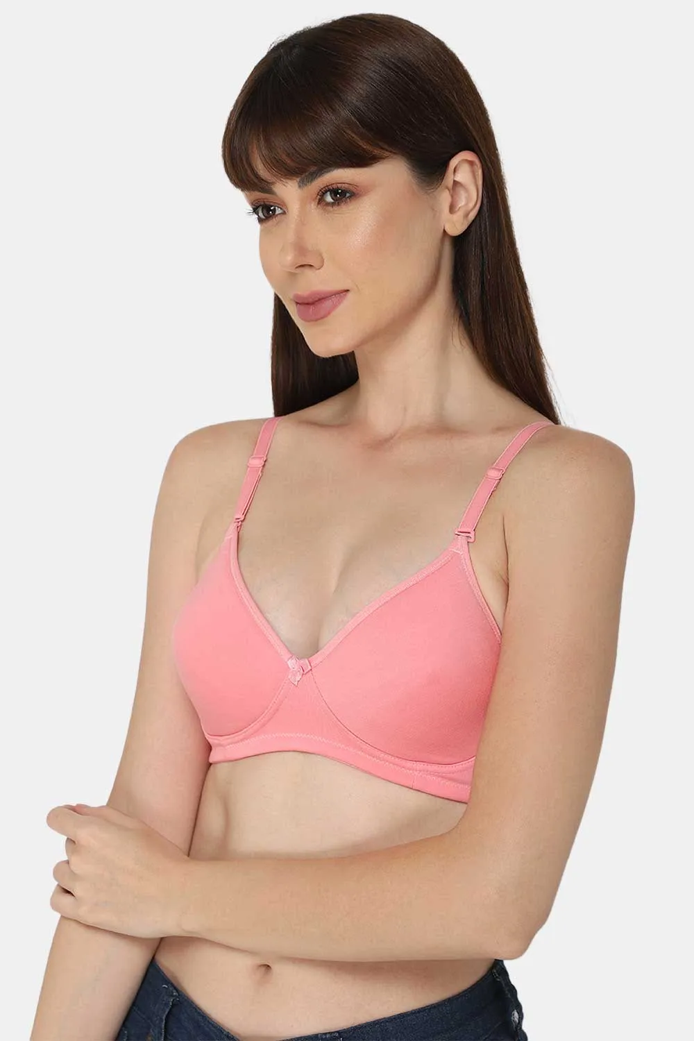 Medium Coverage Intimacy Non-Wired Padded T-Shirt Bra with Inner Seam – EC06