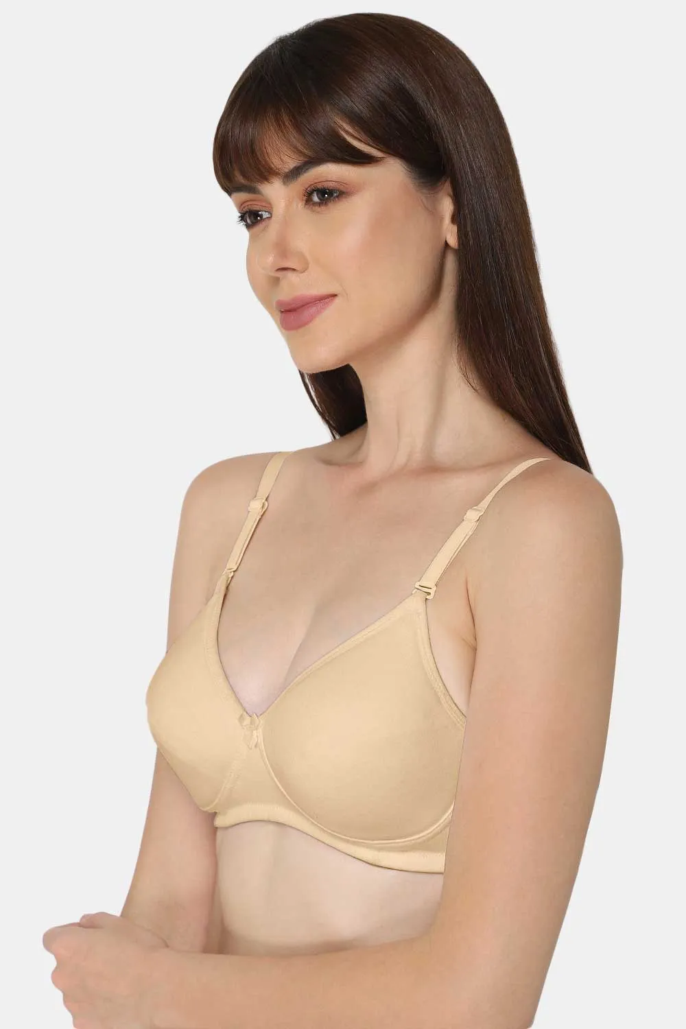 Medium Coverage Intimacy Non-Wired Padded T-Shirt Bra with Inner Seam – EC06