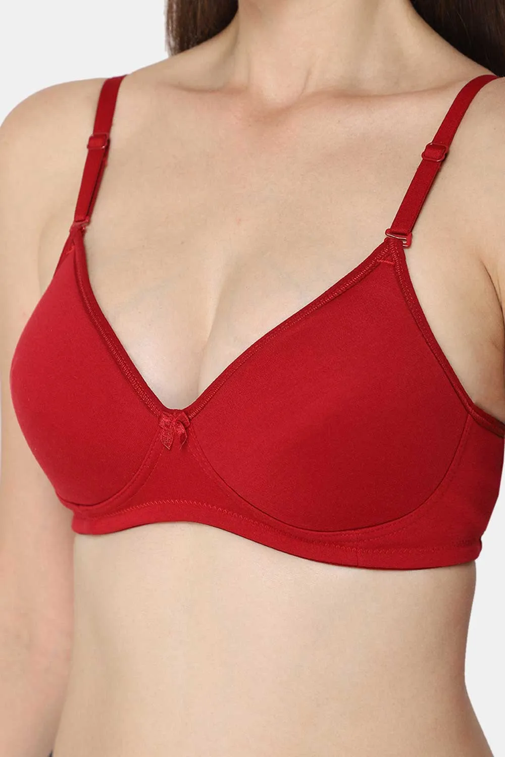 Medium Coverage Intimacy Non-Wired Padded T-Shirt Bra with Inner Seam – EC06