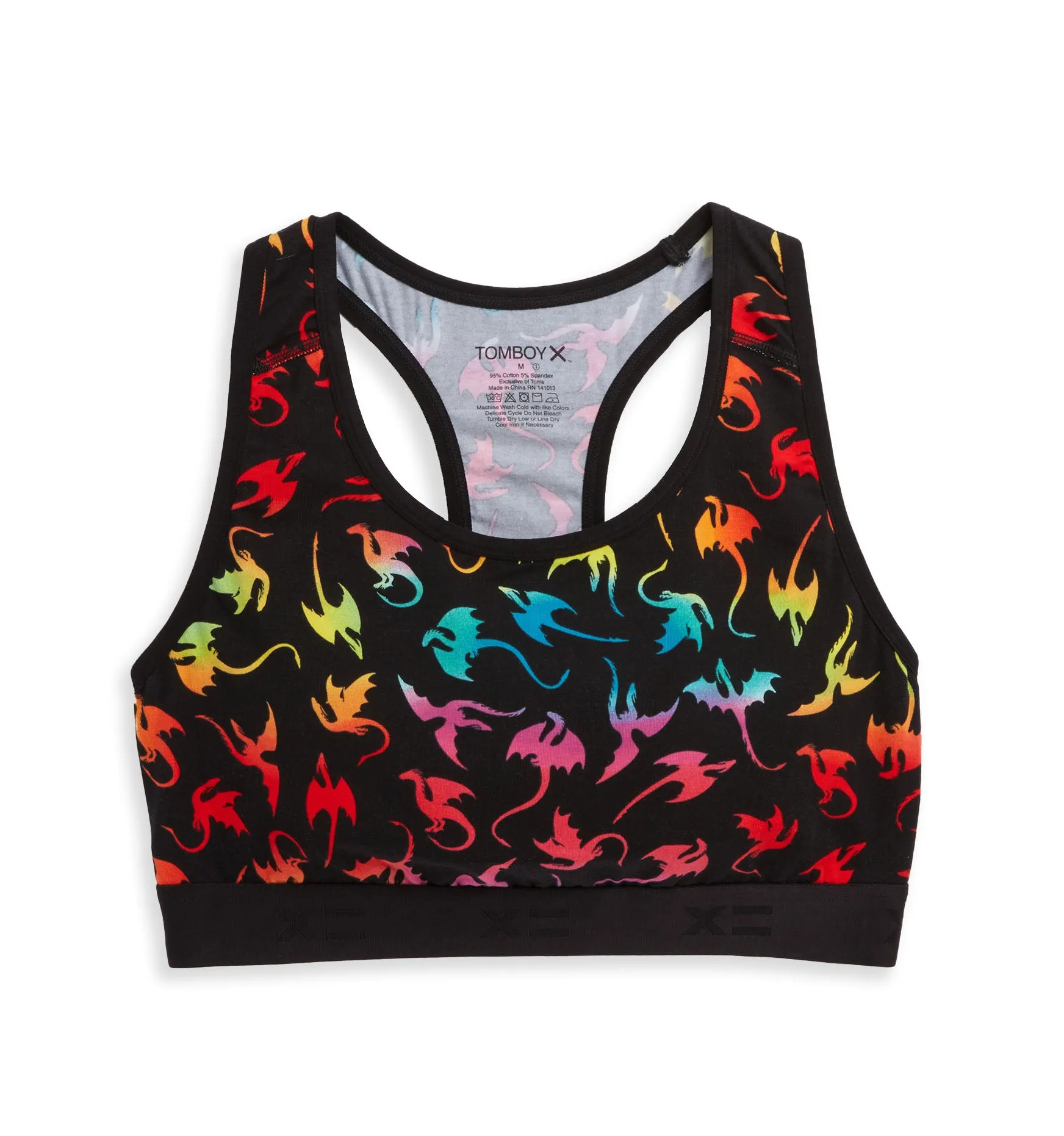 Racerback Soft Bra - Rainbow Dragon